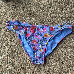 California Waves Blue Floral Bikini Bottoms